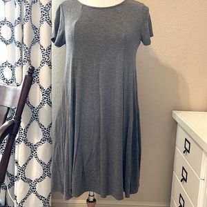 Gray short sleeve knit dress Sz XS